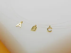 18K Gold Filled Initial Letter Choker D