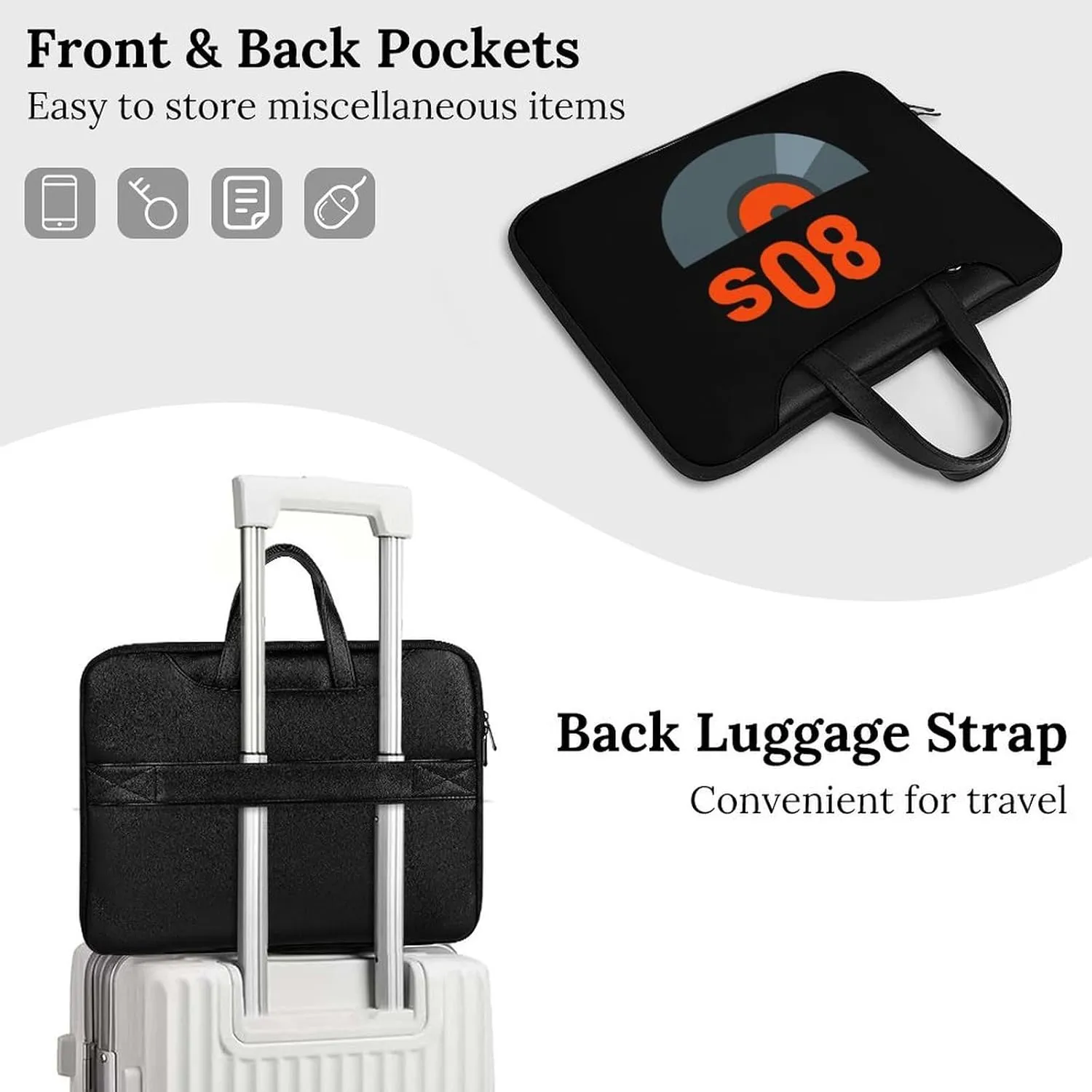 80s Music Icon Leather Bag Laptop Case Slim Water Resistant Computer Bags with Handle Briefcase for Work