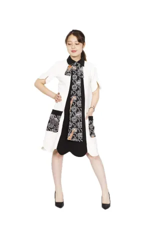 African Office Dress Black Animal print