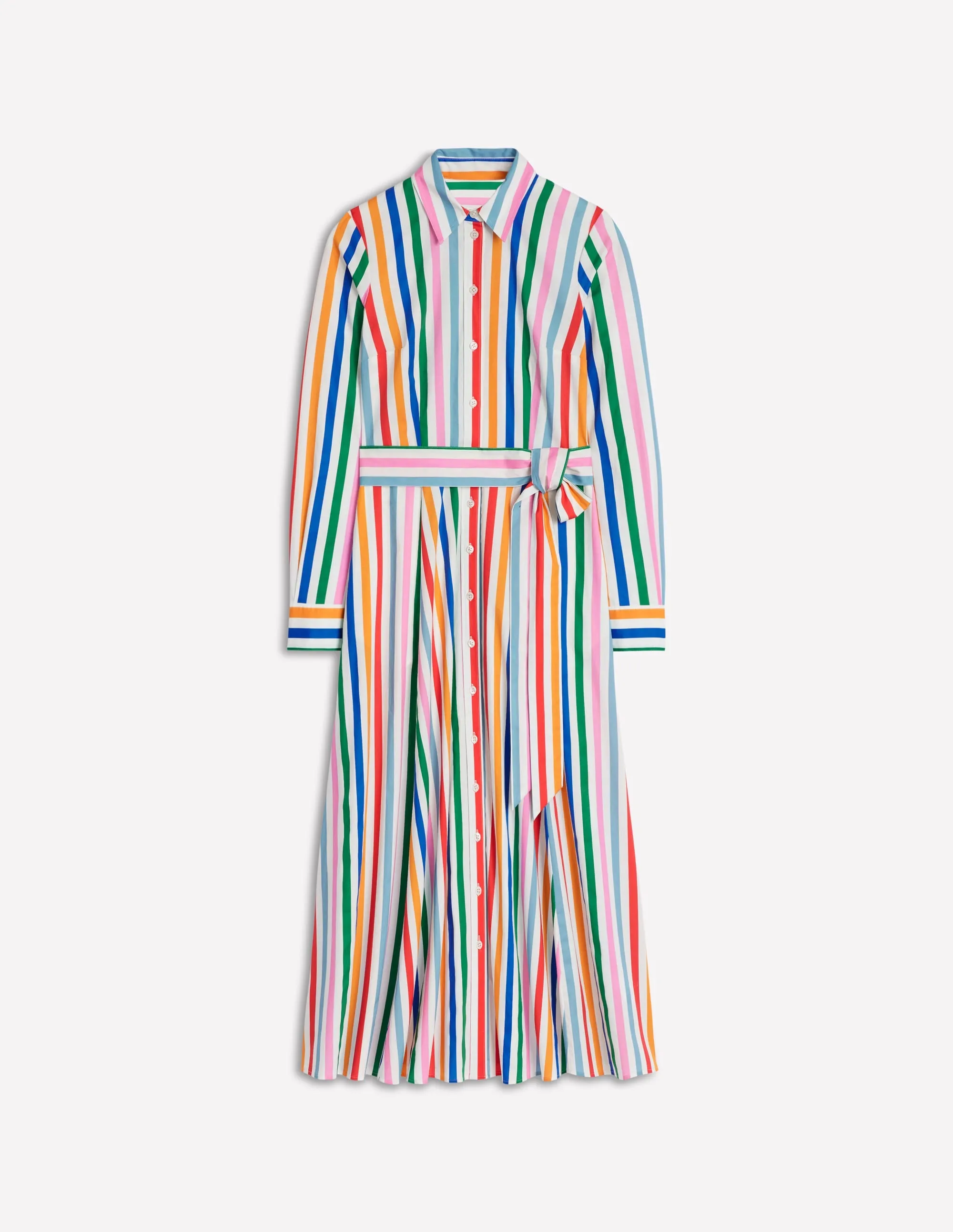 Amy Cotton Midi Shirt Dress-Mauve, Strawberry Tart Rainbow