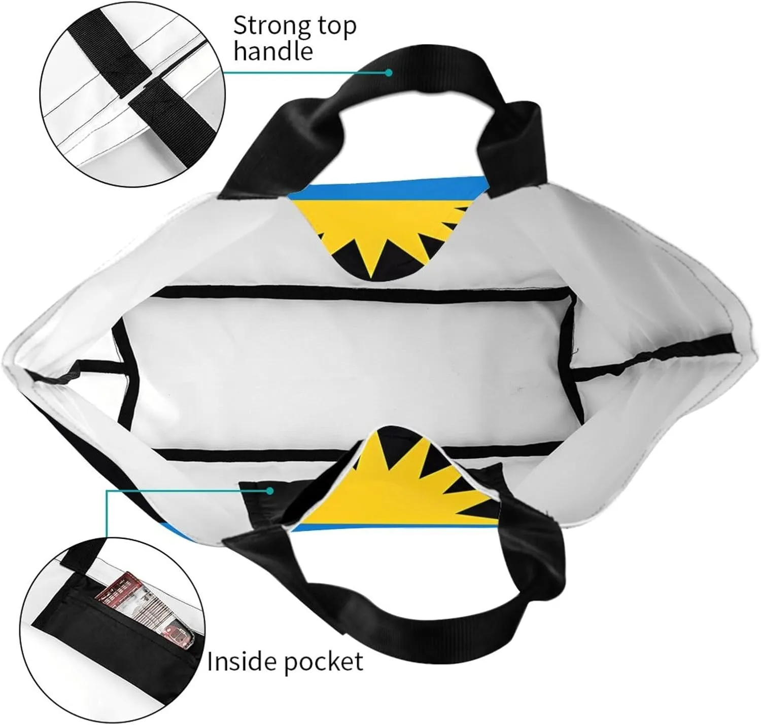 Antigua Barbuda Flag Women's Tote Bag Large Capacity Single Shoulder Bags Handbag for Shopping Work