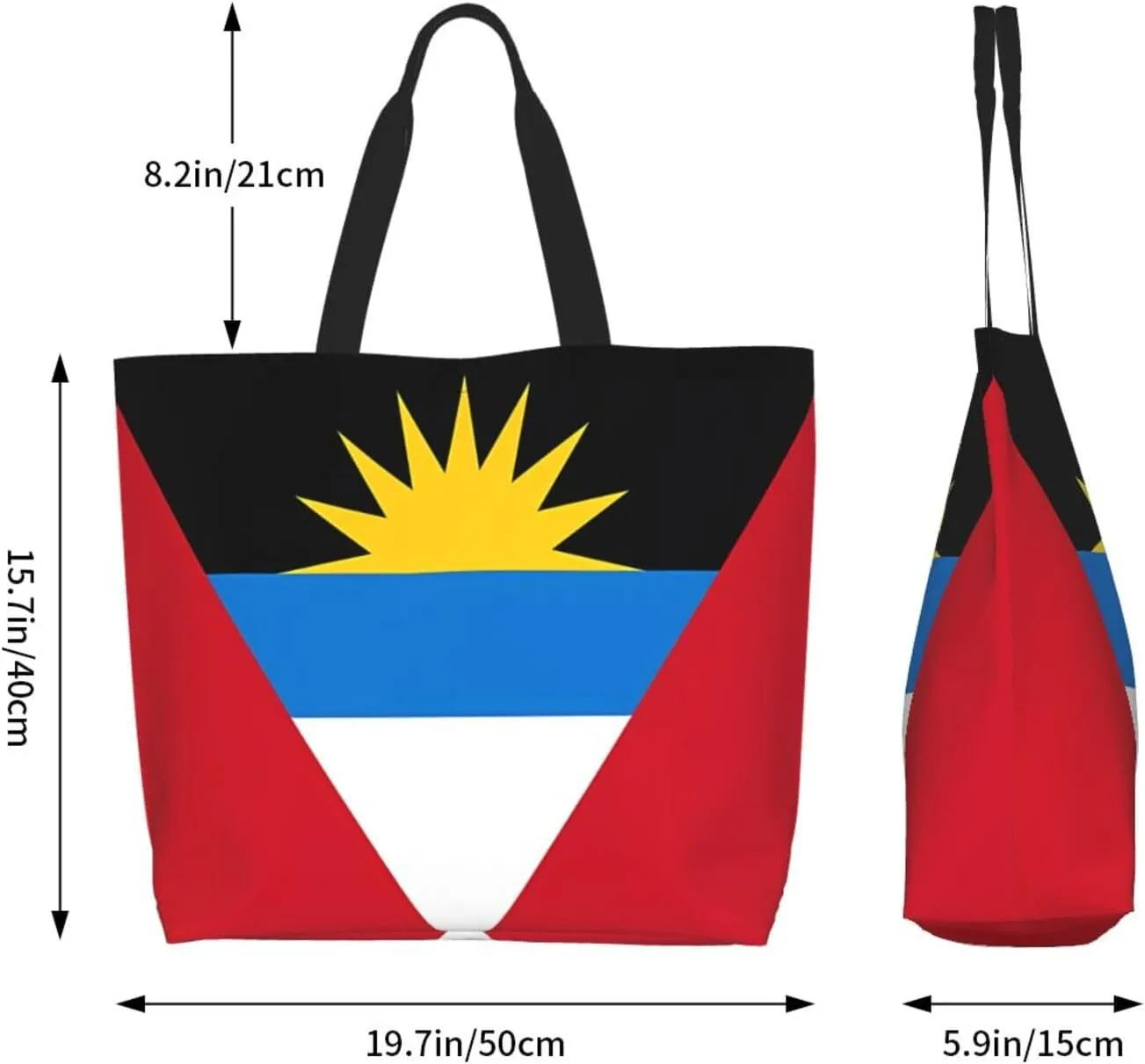 Antigua Barbuda Flag Women's Tote Bag Large Capacity Single Shoulder Bags Handbag for Shopping Work