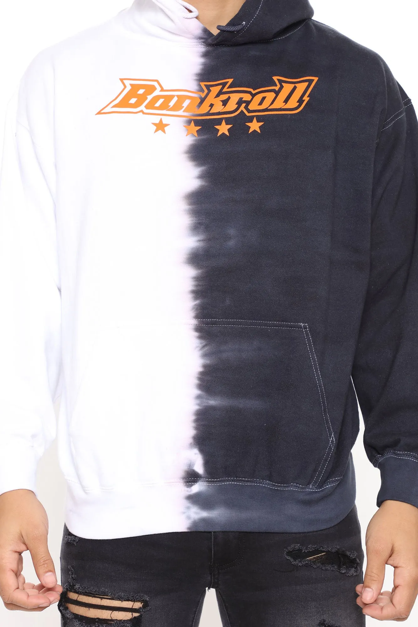 Bankroll Colorblock Hoodie - White/Black