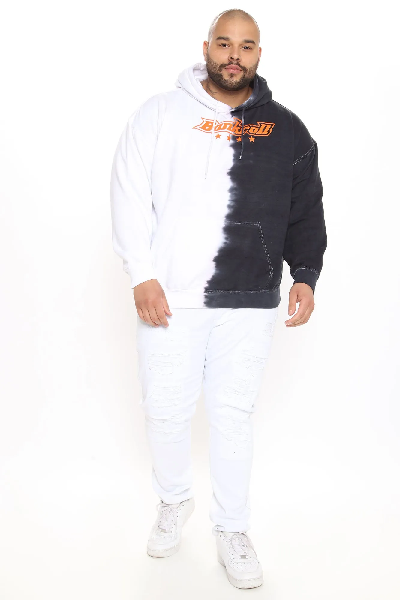 Bankroll Colorblock Hoodie - White/Black