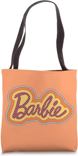 Barbie - Pink Checkerboard Logo Tote Bag