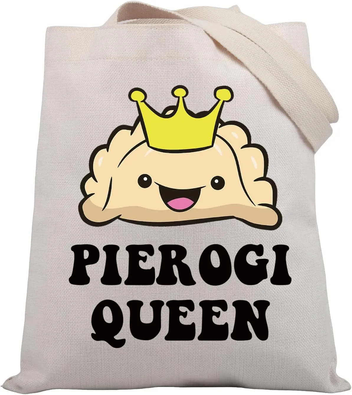 BDPWSS Dumpling Gift Pierogi Lover Tote Bag Pierogi Themed Gift Polish Food Gift Gyoza Pierogi Queen Reusable Grocery Bag