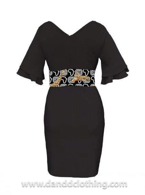 Black African Office Dress