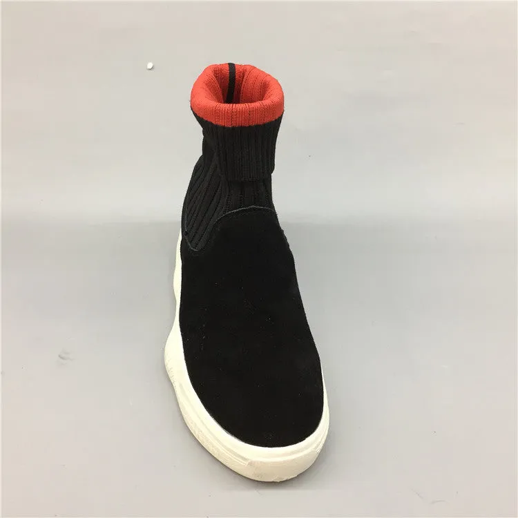 BOOPDO DESIGN SOCK BOOT TRAINERS IN BLACK