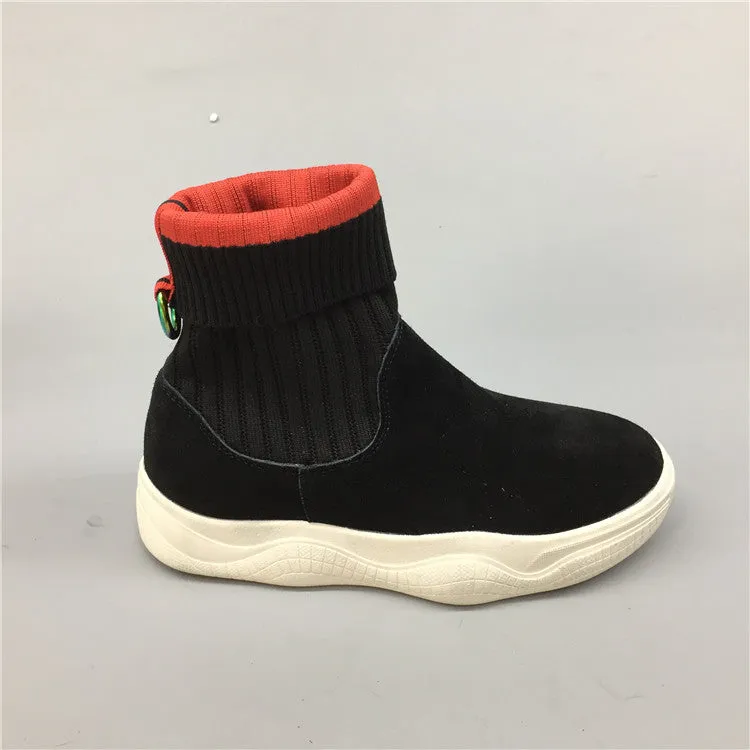 BOOPDO DESIGN SOCK BOOT TRAINERS IN BLACK