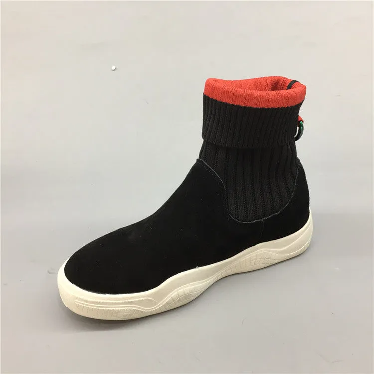 BOOPDO DESIGN SOCK BOOT TRAINERS IN BLACK