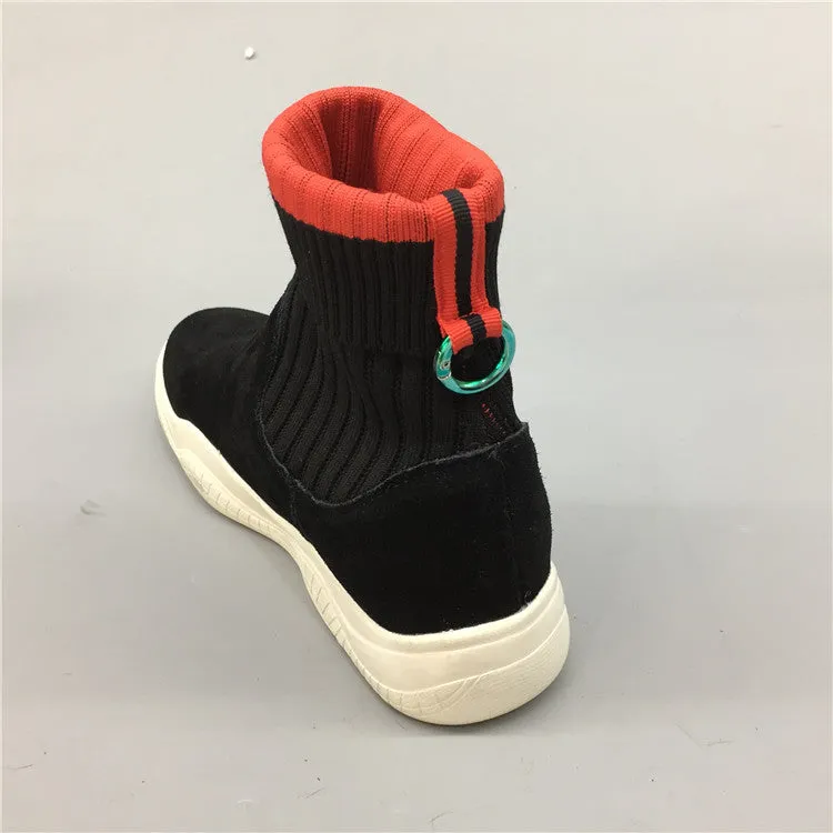 BOOPDO DESIGN SOCK BOOT TRAINERS IN BLACK