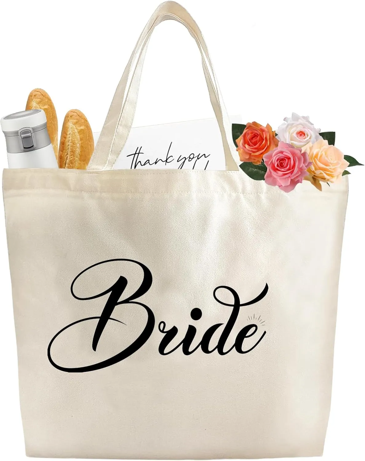Bridal Shower Gifts For Bride To Be Tote Bag Canvas Wedding Bag With Handle Womens Mrs Bag Bridesmaid Gifts Purse