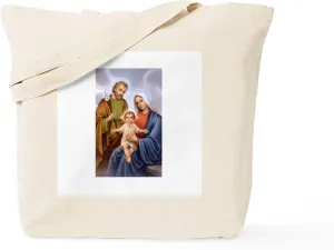 CafePress Jesus, Mary And Joseph Tote Bag Reusable Natural Beige Canvas Shopping Bag