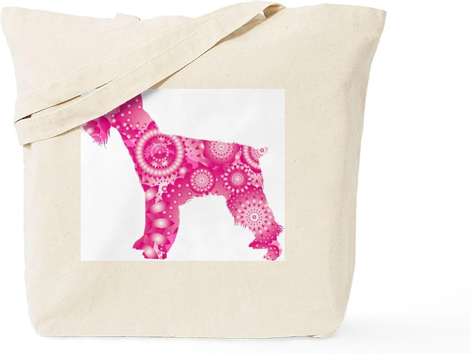 CafePress Miniature Schnauzer Tote Bag Reusable Natural Beige Canvas Shopping Bag
