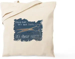 CafePress Shear Skill Tote Bag Reusable Natural Beige Canvas Shopping Bag