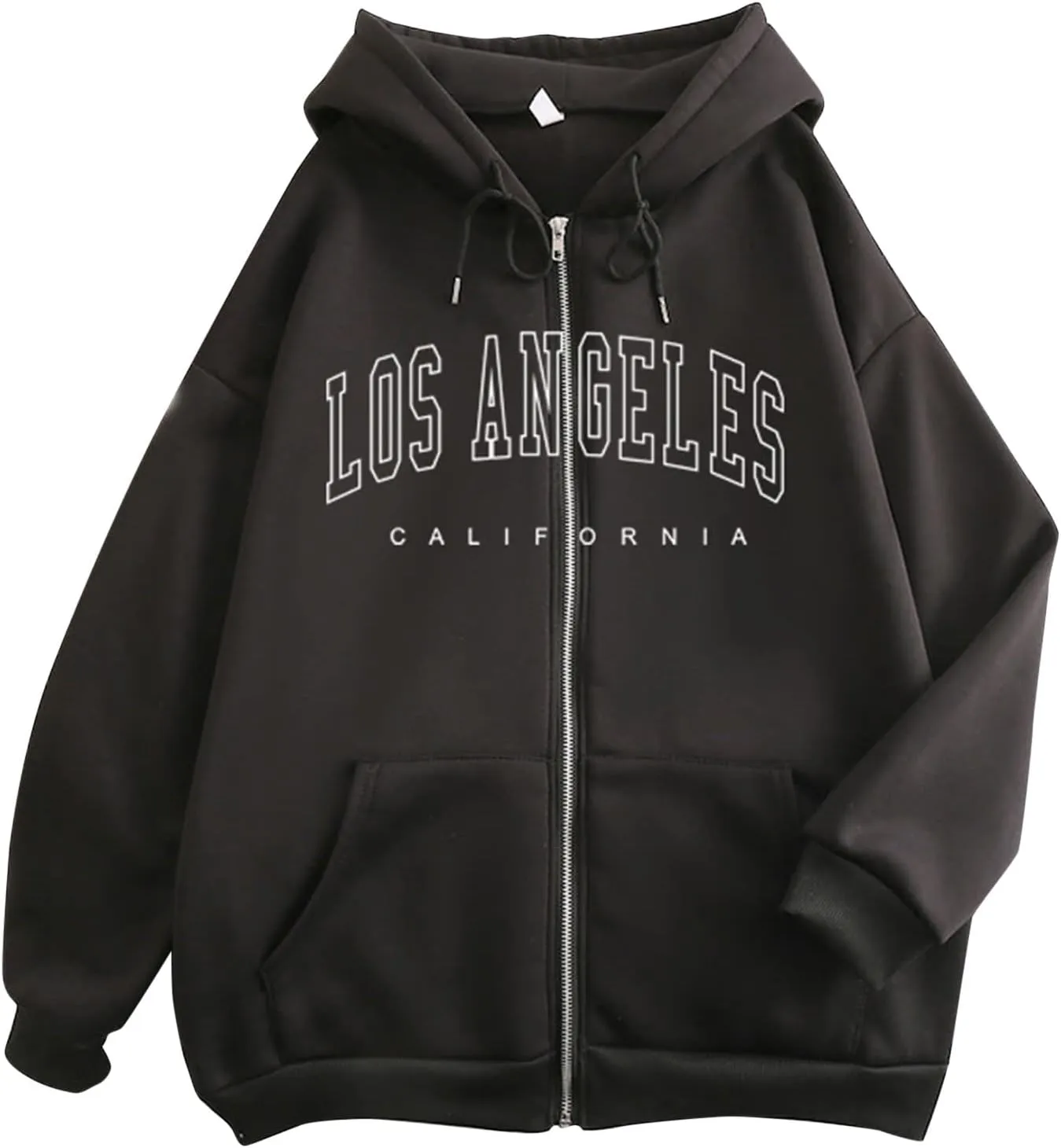California Hoodies For Girls Letter Print Graphic Sweatshirt Hooded Long Sleeve Casual Loose Pullover Tops For 4-14 Years