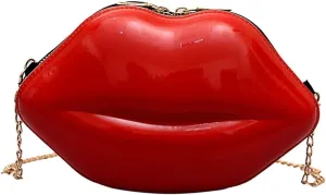 Clutch Purses for Women Lips Shape Handbags for Women Zipper Shoulder Bag, Crossbody Phone Bag, Evening Party Clutches