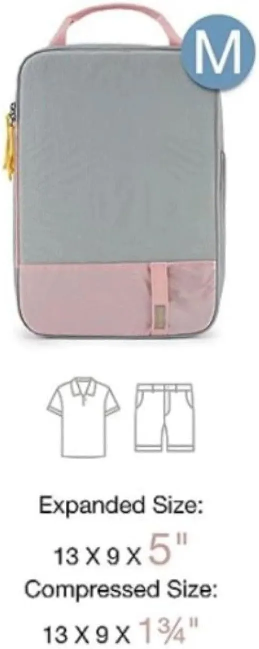 Compression Packing Cubes for Travel Lightweight Vacation Travel Travel Accessories for Suitcase Organizer Bags Set Luggage Organizer Travel Bags Garage Clothes Storage (A, One Size)
