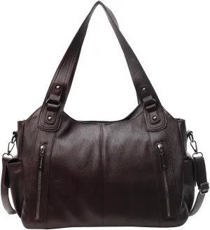 Conceal Carry Purses for Women Concealed Carry Crossbody Bag Large Purses for Women Faux Leather Hobo Bags Vintage Tote Bag