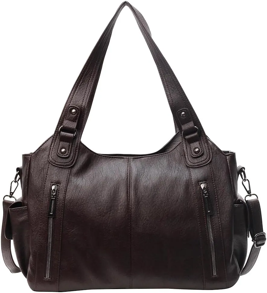 Conceal Carry Purses for Women Concealed Carry Crossbody Bag Large Purses for Women Faux Leather Hobo Bags Vintage Tote Bag