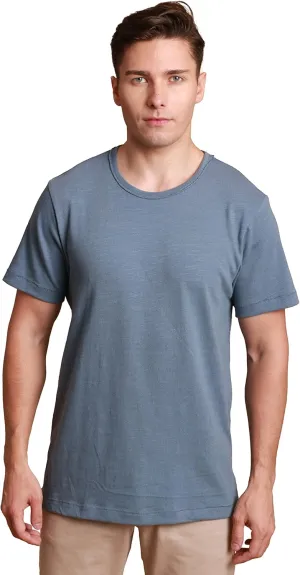 Cottonique Hypoallergenic Slub Crew Neck Short Sleeve for Men with Skin Allergies and Sensitive Skin