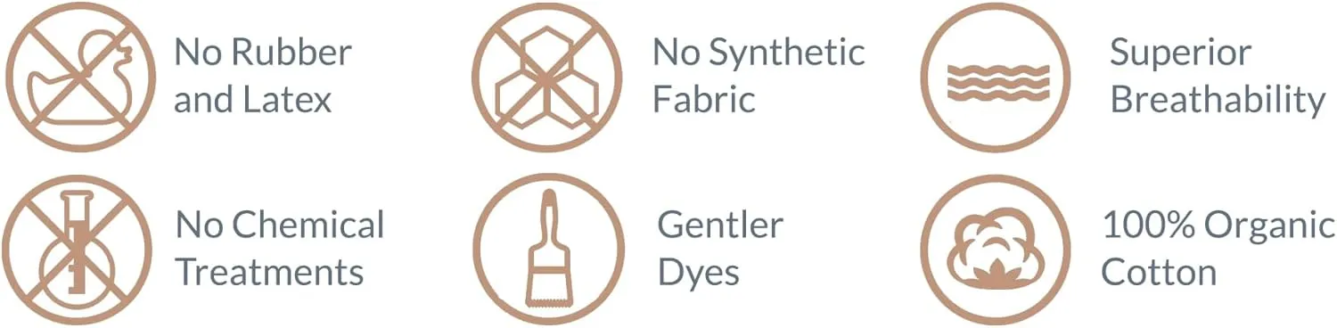 Cottonique Hypoallergenic Slub Crew Neck Short Sleeve for Men with Skin Allergies and Sensitive Skin