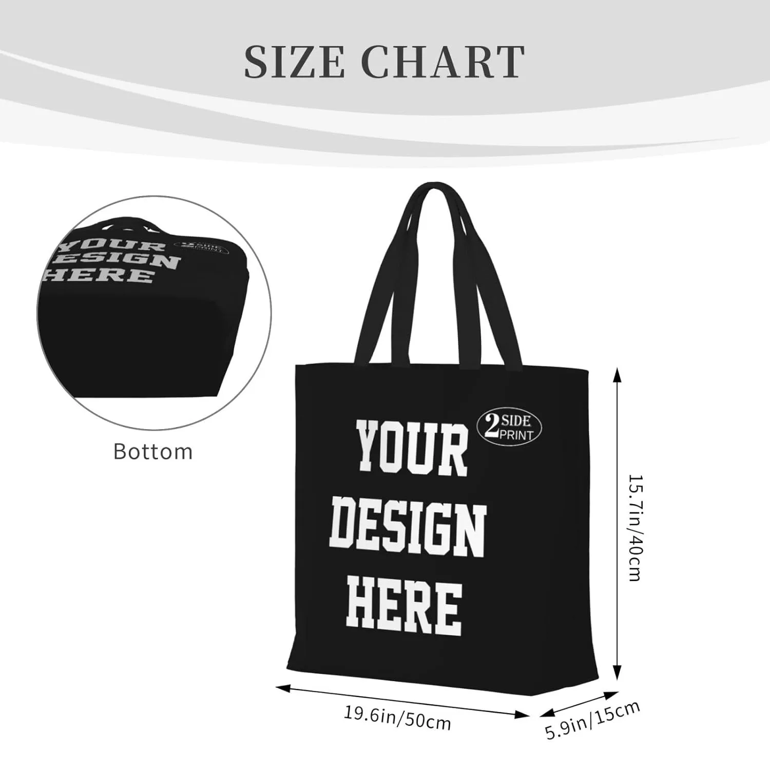 Custom Tote Bags for Women with Team Logo Text Picture,Personalized Tote Bag Gifts for Friend Mom Teacher Sister,Customized Reusable Shopping Handmade Totes Beach Bag for Business Work