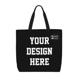 Custom Tote Bags for Women with Team Logo Text Picture,Personalized Tote Bag Gifts for Friend Mom Teacher Sister,Customized Reusable Shopping Handmade Totes Beach Bag for Business Work