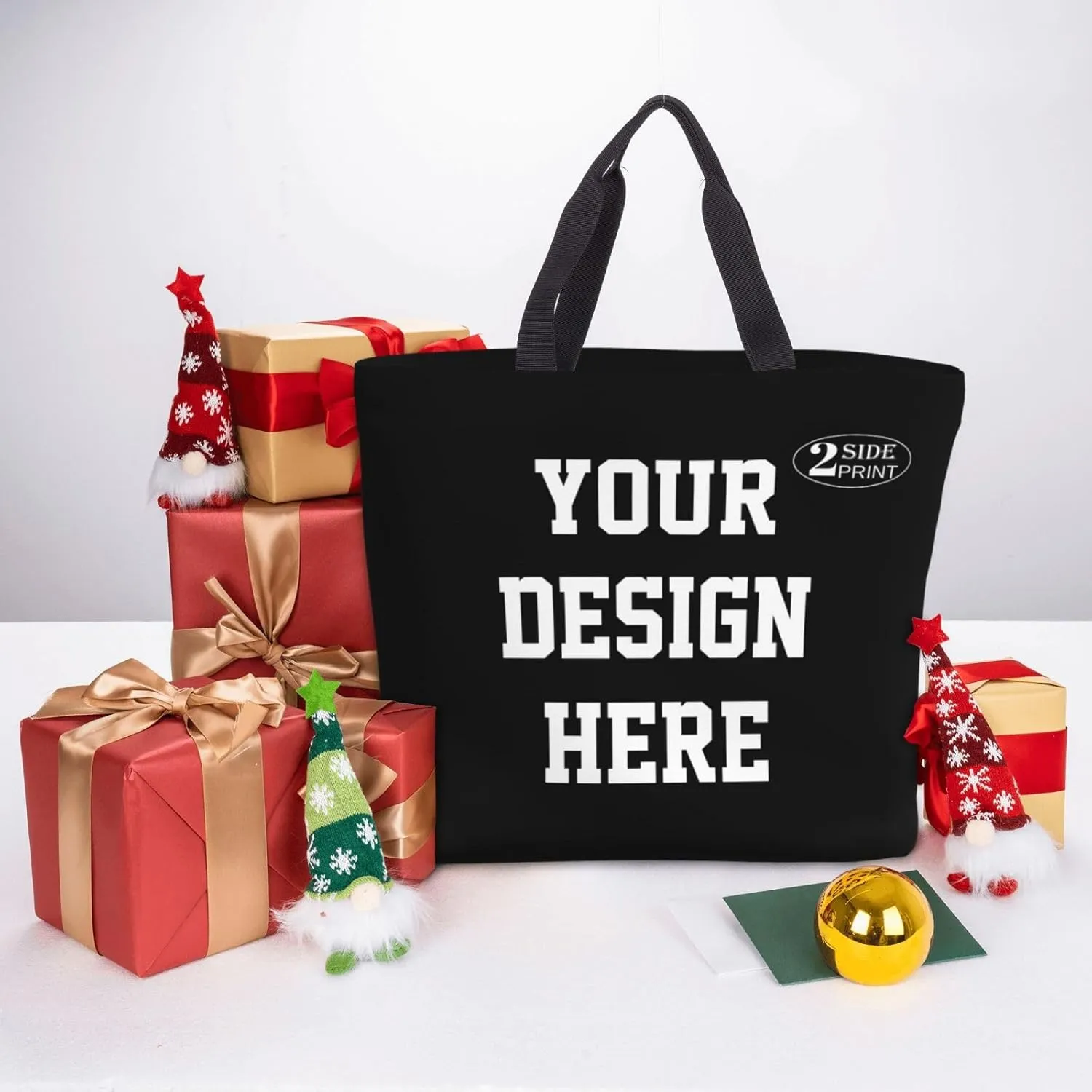 Custom Tote Bags for Women with Team Logo Text Picture,Personalized Tote Bag Gifts for Friend Mom Teacher Sister,Customized Reusable Shopping Handmade Totes Beach Bag for Business Work