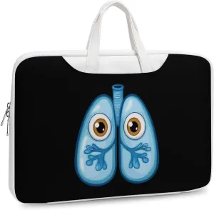 Cute Lungs Leather Bag Laptop Case Slim Water Resistant Computer Bags with Handle Briefcase for Work