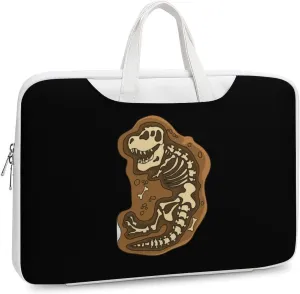 Dinosaur Skeletons Leather Bag Laptop Case Slim Water Resistant Computer Bags with Handle Briefcase for Work