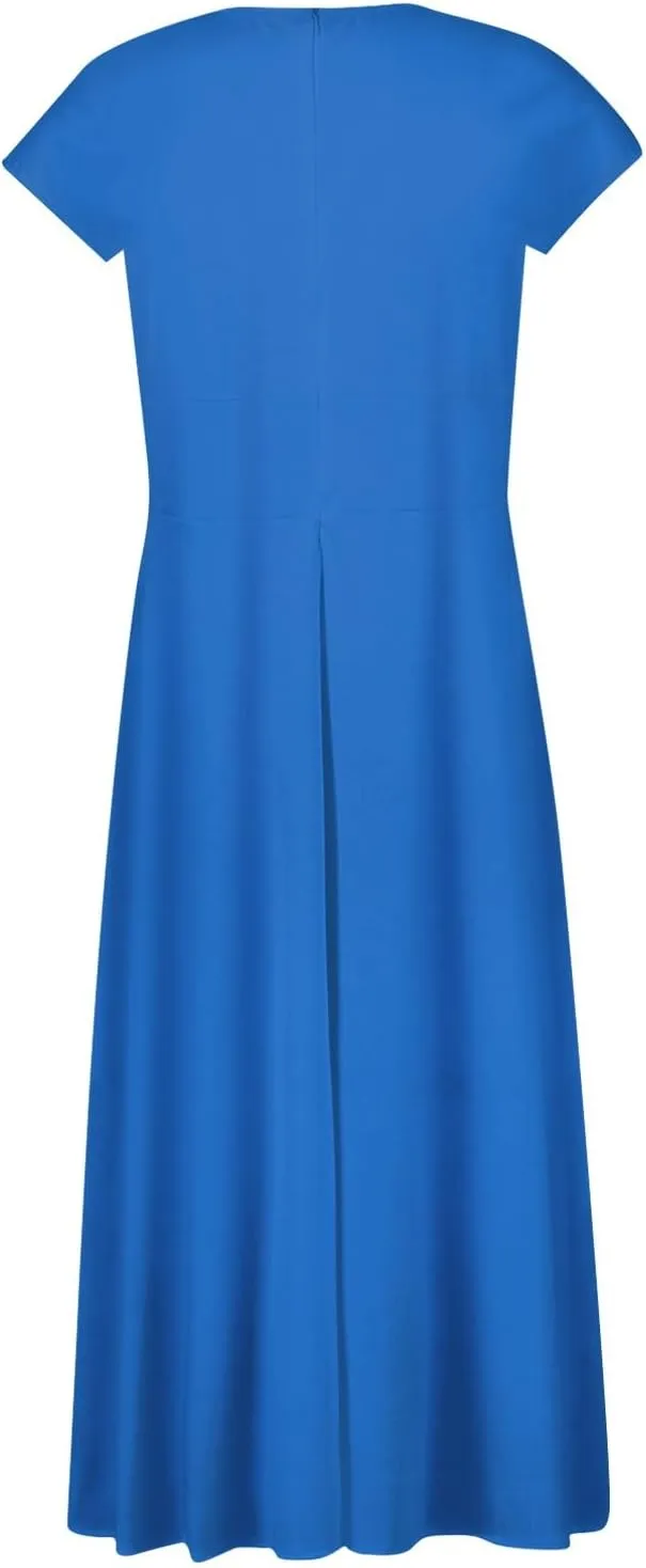 Dresses Women Summer Maxi Dress Short Sleeve Womens Summer Dresses for Island Vacation Smocked