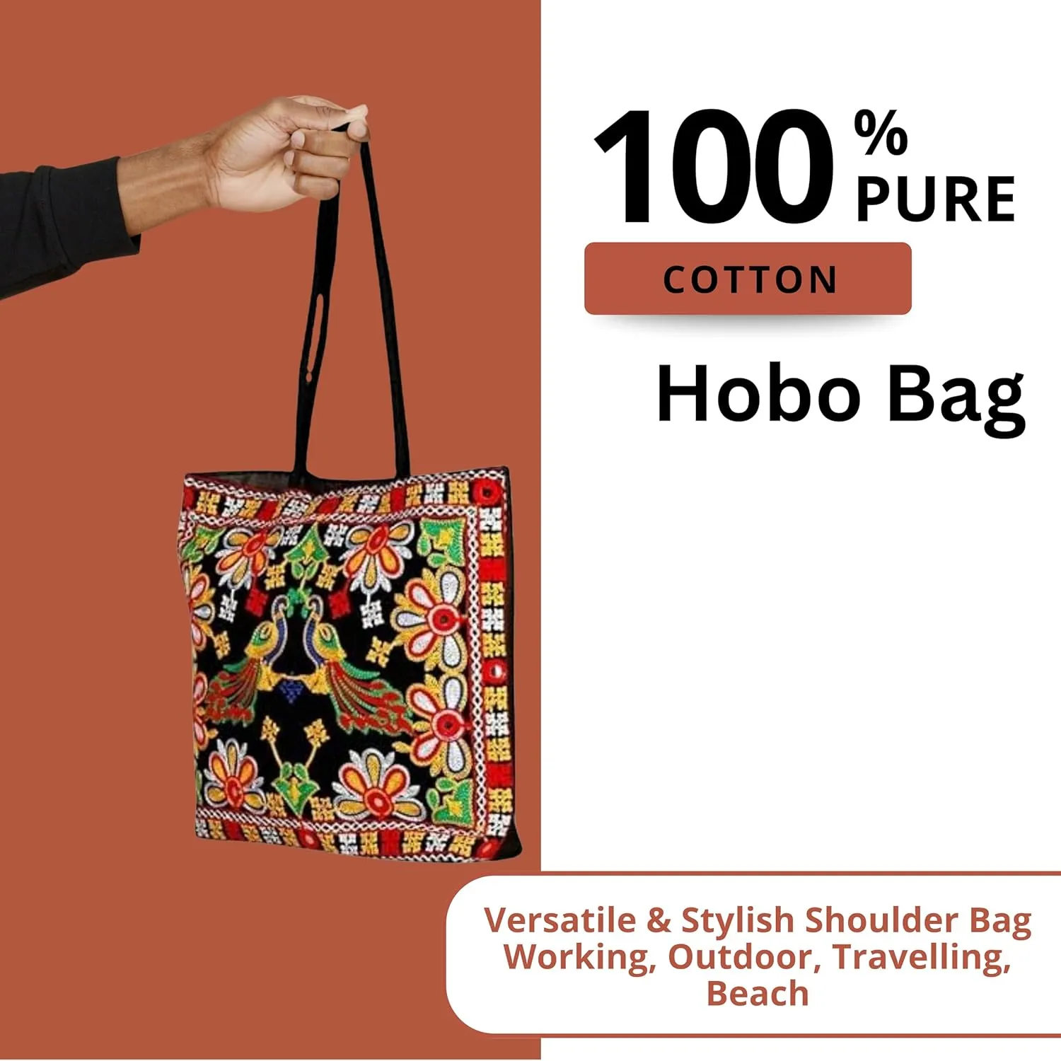 Embroidered Handmade Purses for Women Tote | Shoulder Bag | Handbag |ladies Hobo Bag Wallet Retro Canvas bag
