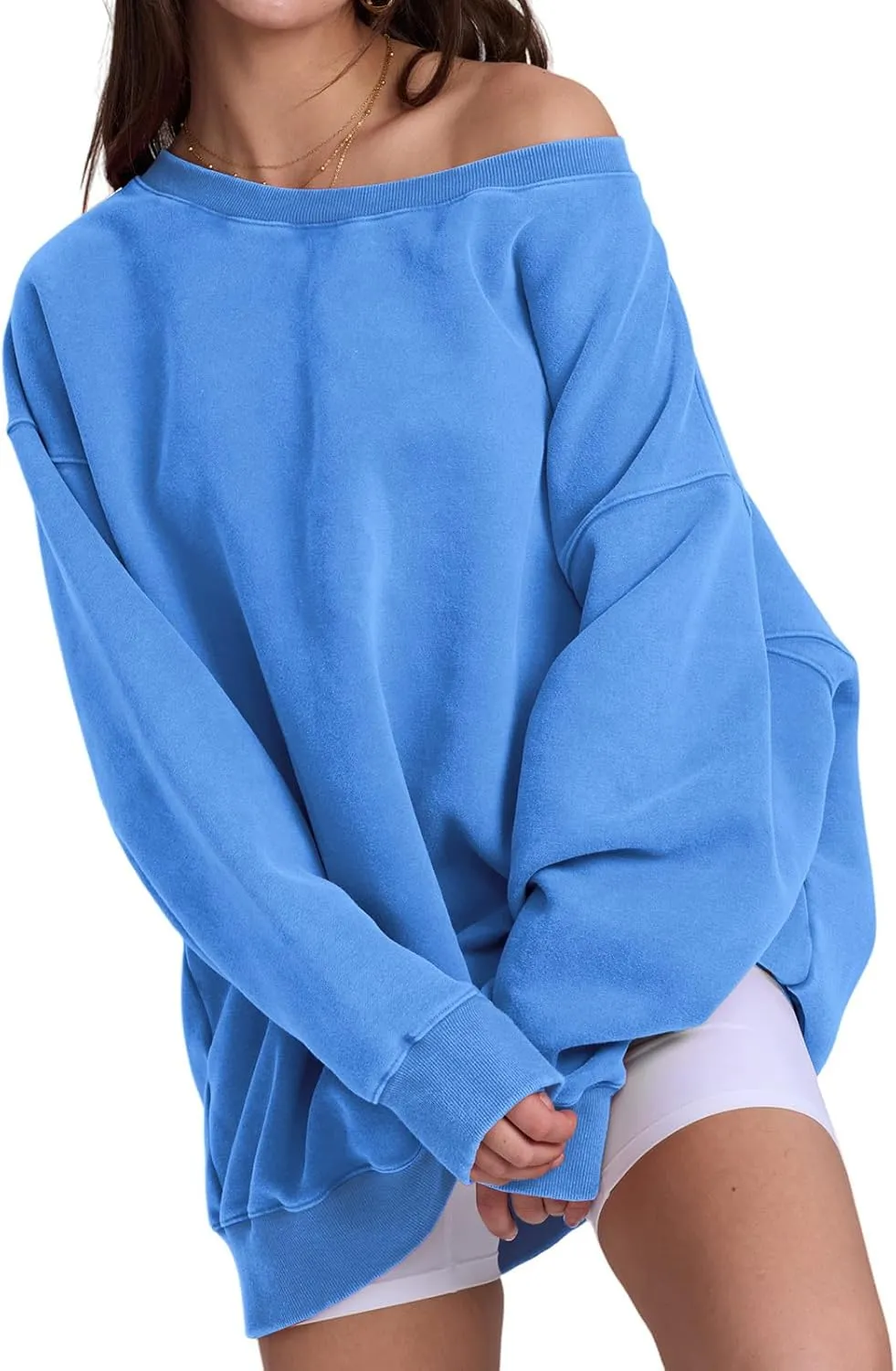 FAIABLE Womens Off-Shoulder Hoodie Heavyweight Hoodies Vintage Acid Wash Hoodie Fleece Hoodies for Women