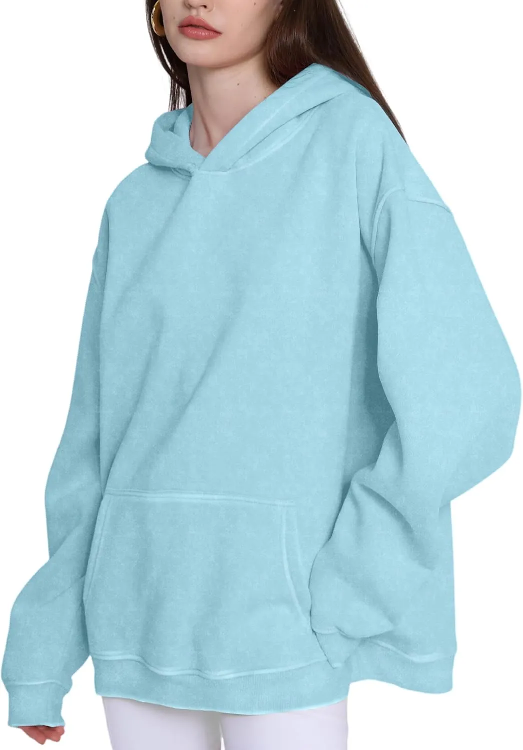 FAIABLE Womens Oversized Hoodie Couples Heavyweight Hoodies Vintage Acid Wash Hoodie