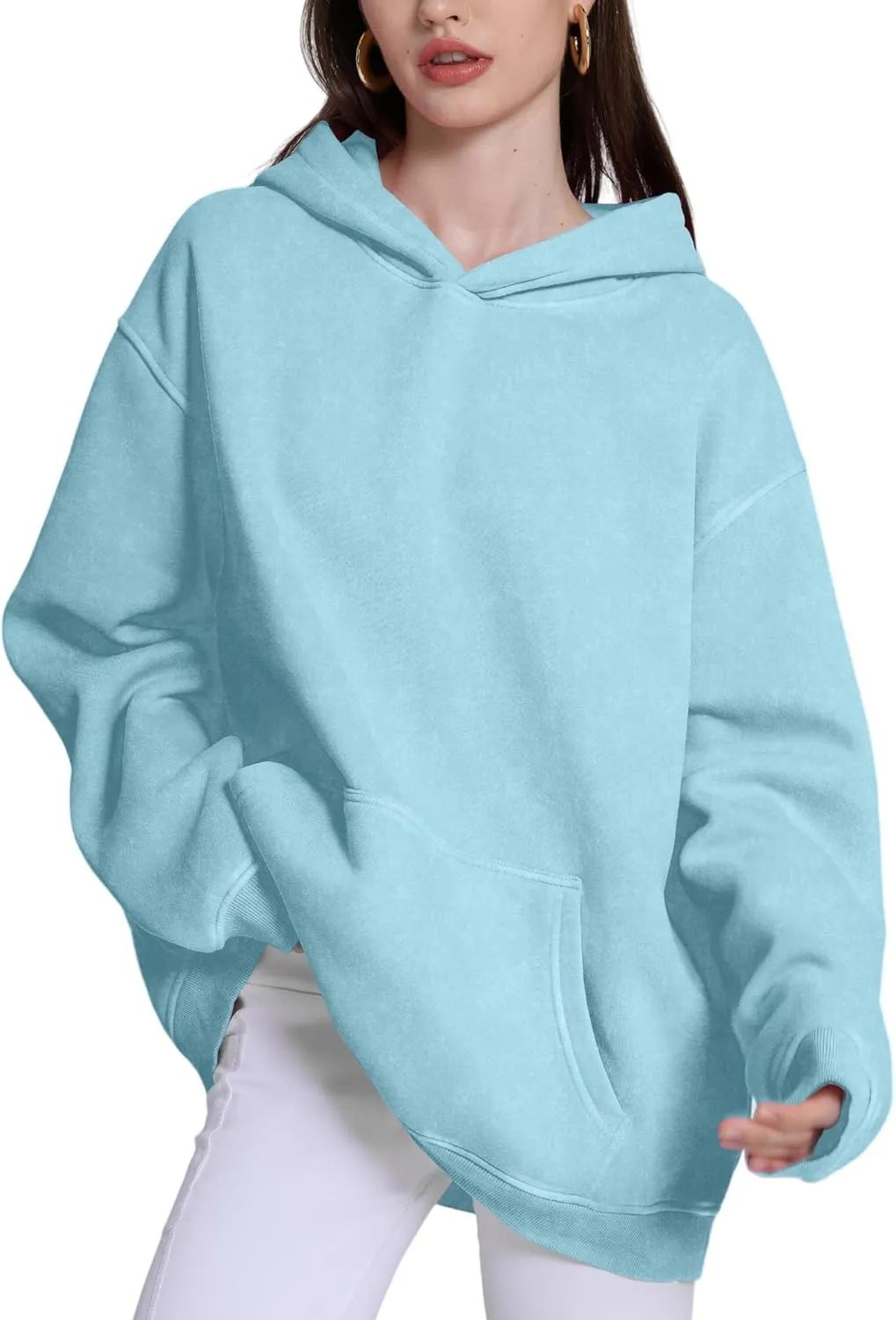 FAIABLE Womens Oversized Hoodie Couples Heavyweight Hoodies Vintage Acid Wash Hoodie