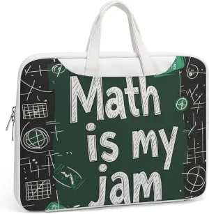Funny Math Graphic Leather Bag Laptop Case Slim Water Resistant Computer Bags with Handle Briefcase for Work