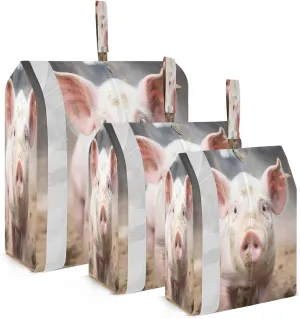 Funny Pig Compression Packing Cubes Suitcase Organizer Bags Set for Travel Cubes for Carry on Luggage
