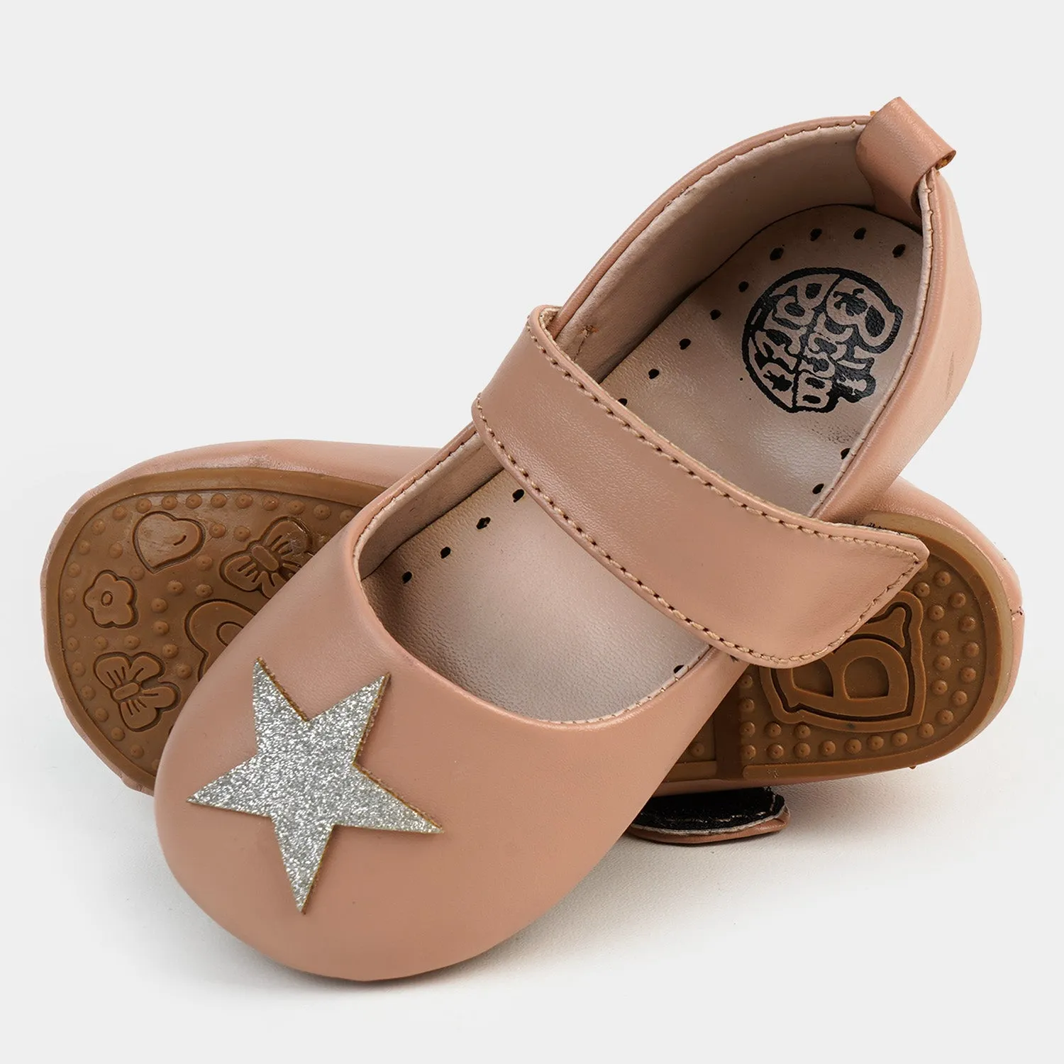 Girls Star Design Pumps - Pink