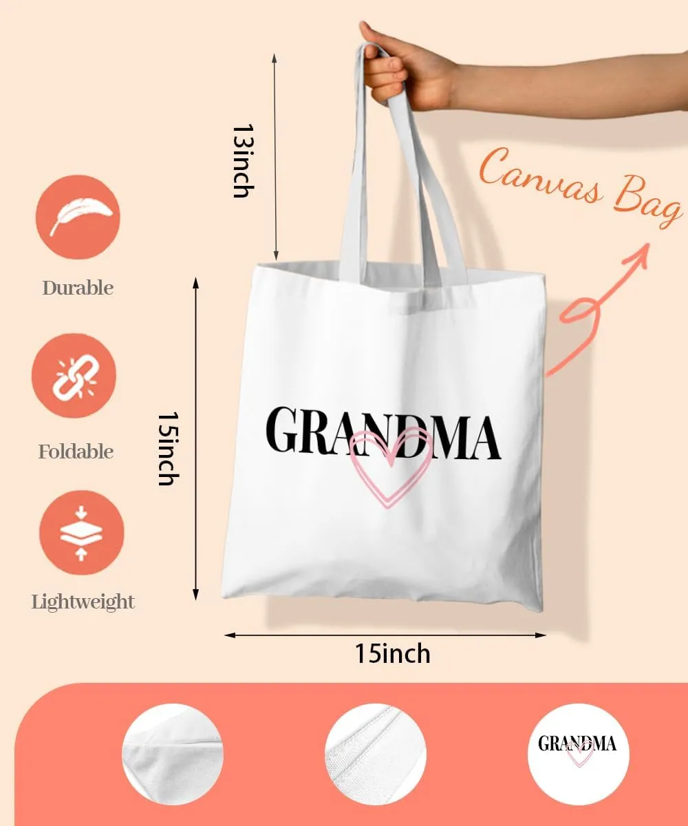 Grandma Gifts Canvas Tote Bag, Grandma Bag, Best Grandma Gifts, Grandma Christmas Birthday Gifts, Girls Tote Bag