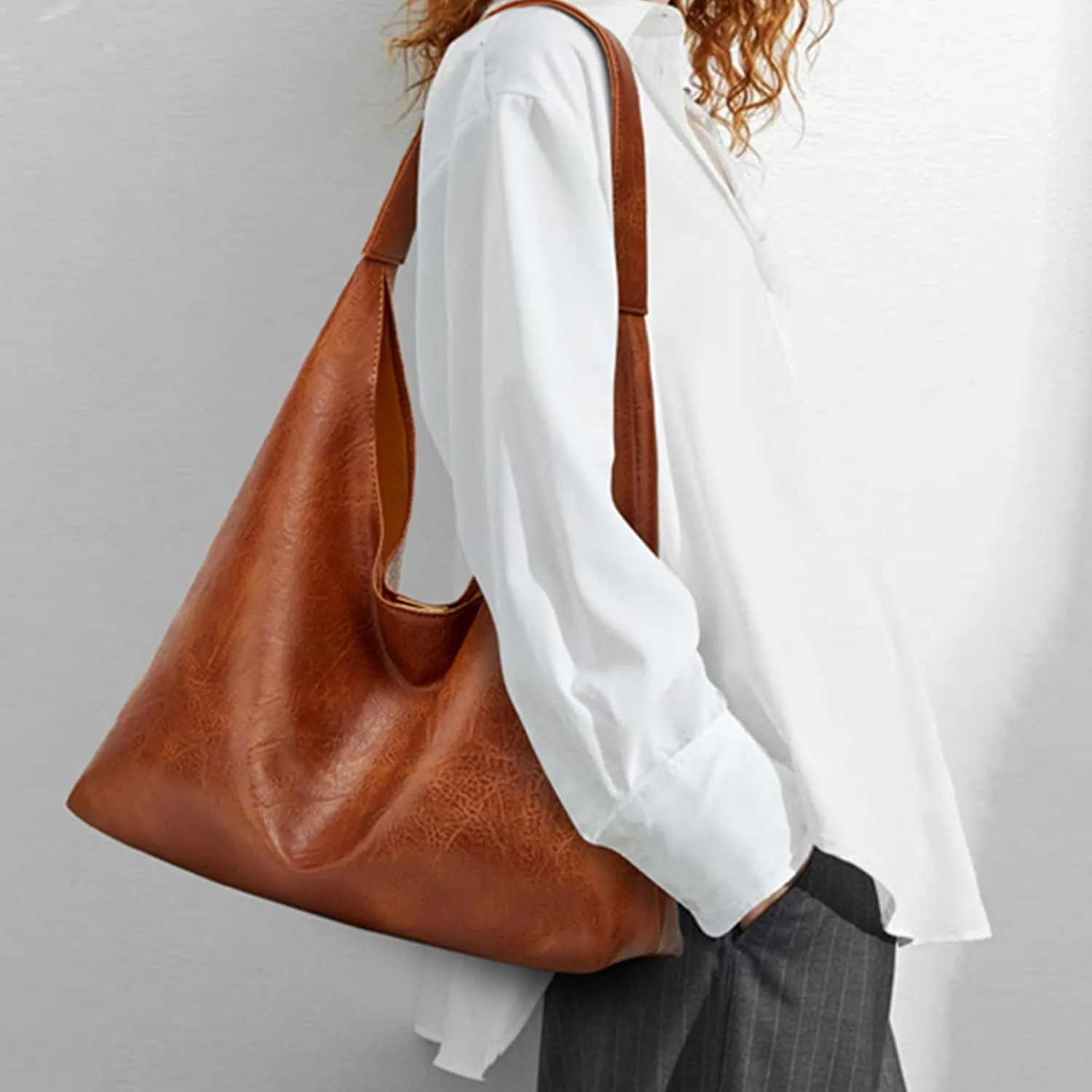 Hobo Bag Purses for Women Shoulder Bag Soft Vegan Crossbody Underarm Handbag Y2K Hobo Bag Commuting Bag