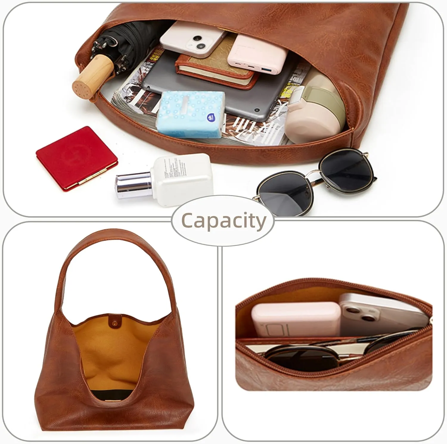 Hobo Bag Purses for Women Shoulder Bag Soft Vegan Crossbody Underarm Handbag Y2K Hobo Bag Commuting Bag