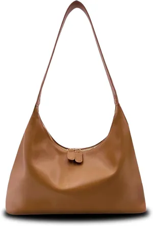 Hobo Bags for Women Vintage Soft PU Leather Shoulder Handbag Leather Shoulder Bag Female Underarm Bag
