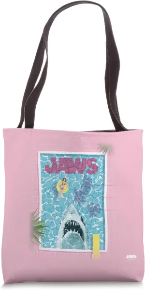 Jaws 50th Anniversary Poster Pool Front & Back Tote Bag
