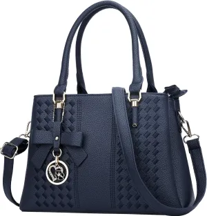 KKXIU Women Satchel Bags Handle Shoulder Handbags and Purses Pockets Zipper Leather Crossbody Bags
