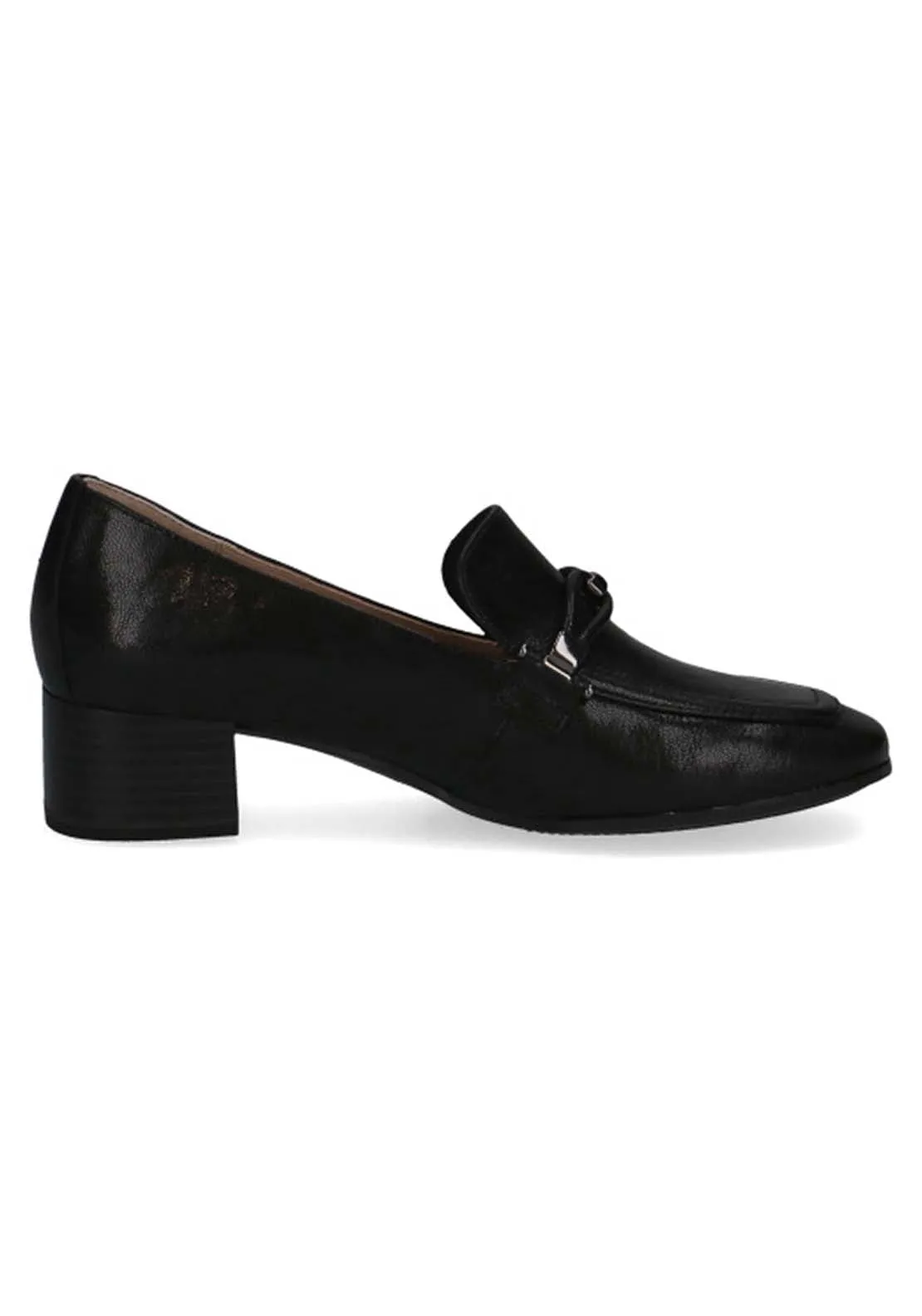Ladies Slip On Shoe - Black Nappa