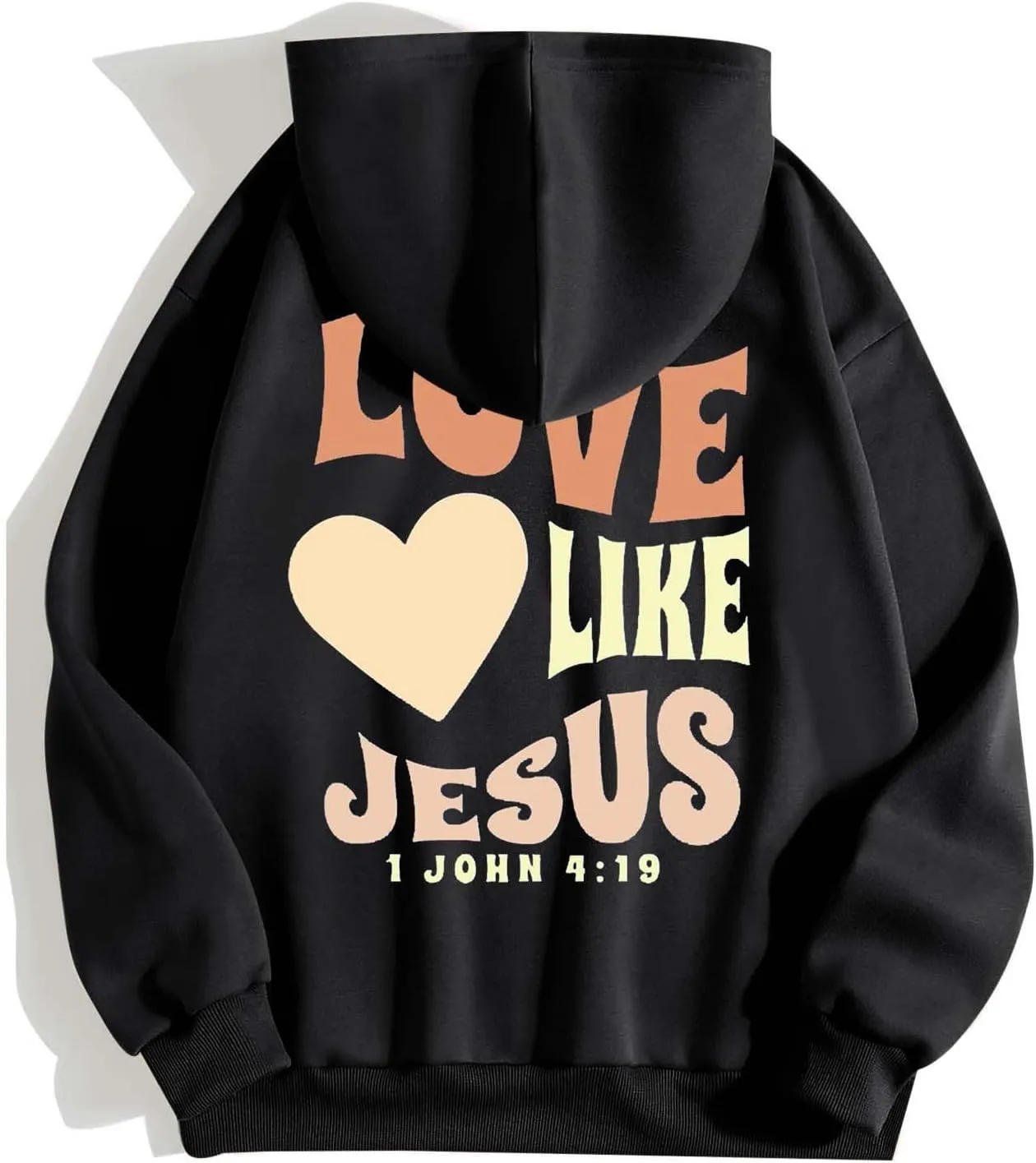Love Like Jesus Zip Up Christian Hoodies for Women Bible Verse Graphic Y2K Hooded Sweatshirt Coat Fall Fashion Comfort Hoodie
