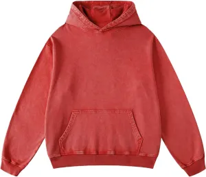 Mens Acid Wash Hoodie Vintage Casual Streetwear Overasized Hoodies Unisex Pullover Heavyweight Hooded Sweatshirt H0211