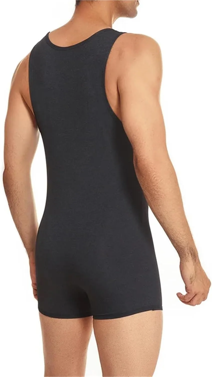 Mens Bodysuits Sexy Men Undershirts Gym Sport Fitness Jumpsuits Wrestling Singlet One-Piece Leotard Elastic Seamless