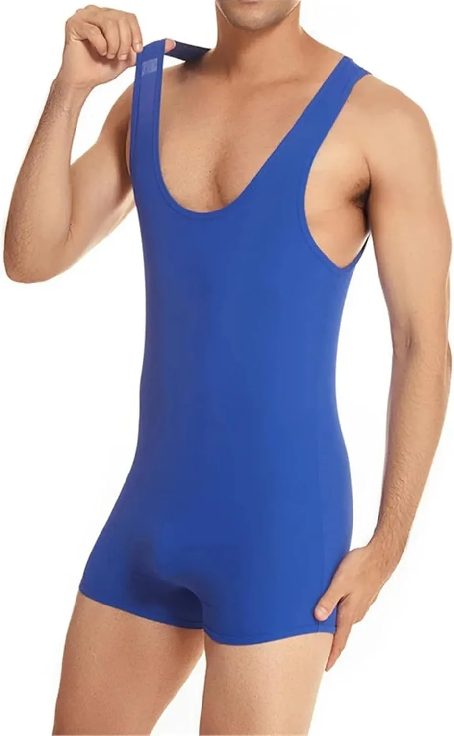 Mens Bodysuits Sexy Men Undershirts Gym Sport Fitness Jumpsuits Wrestling Singlet One-Piece Leotard Elastic Seamless
